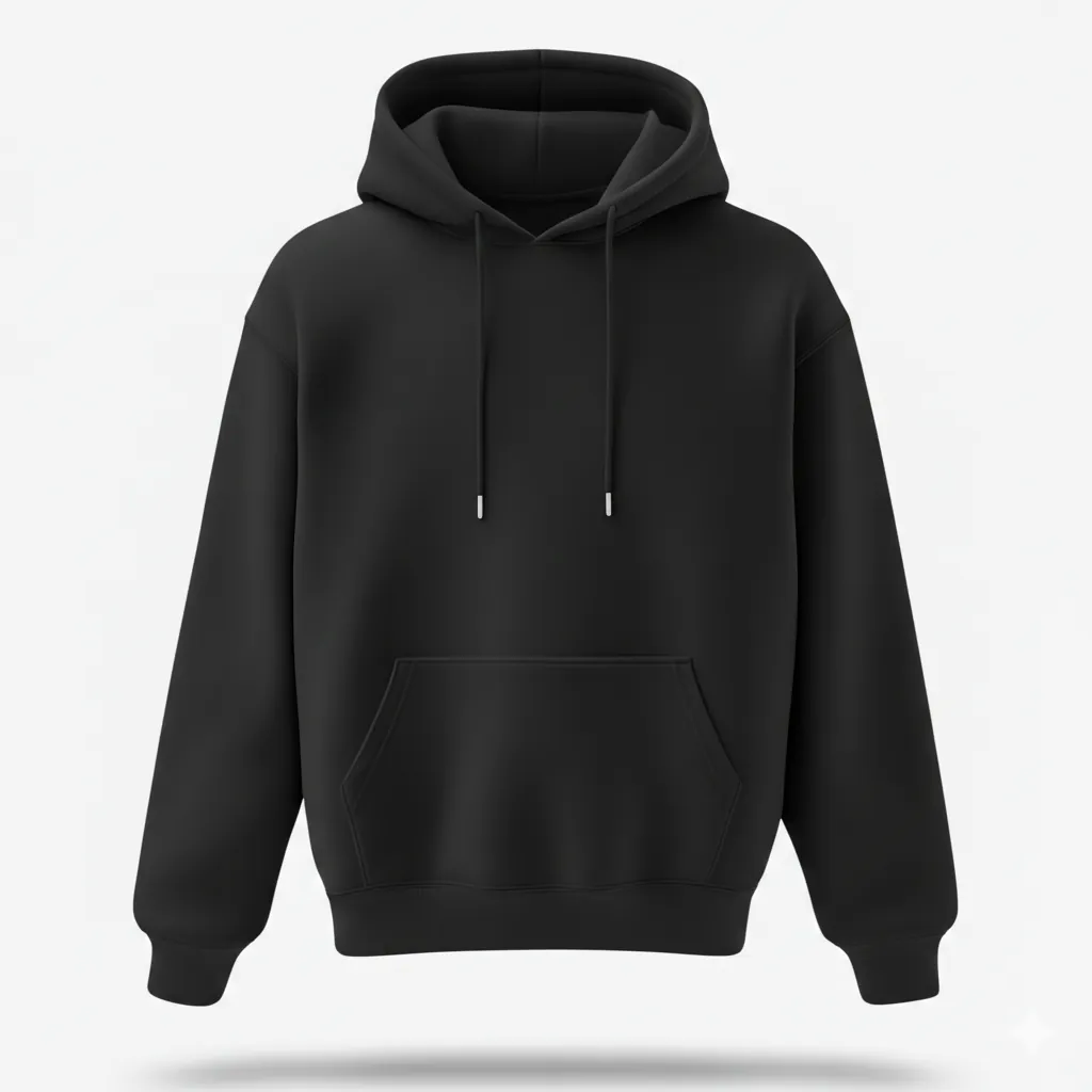 Premium Erkek Hoodie Oversize Siyah