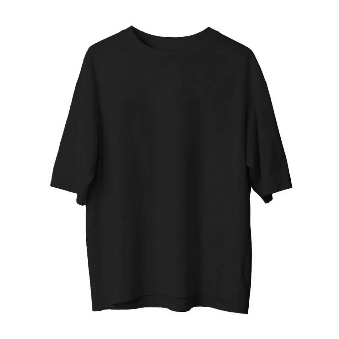 Premium Kadın Tişört Oversize Siyah